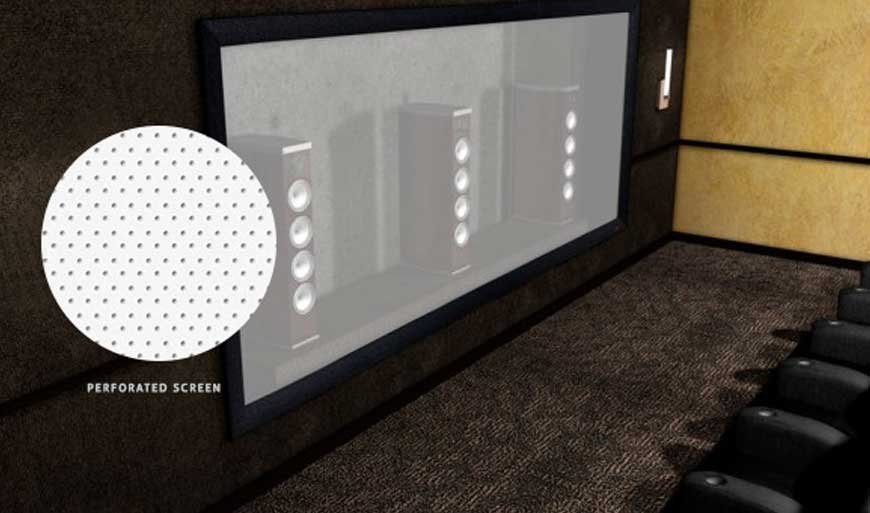 Perforated Projector Screens Deliver Movie Theater Audio Right Through the Screen
